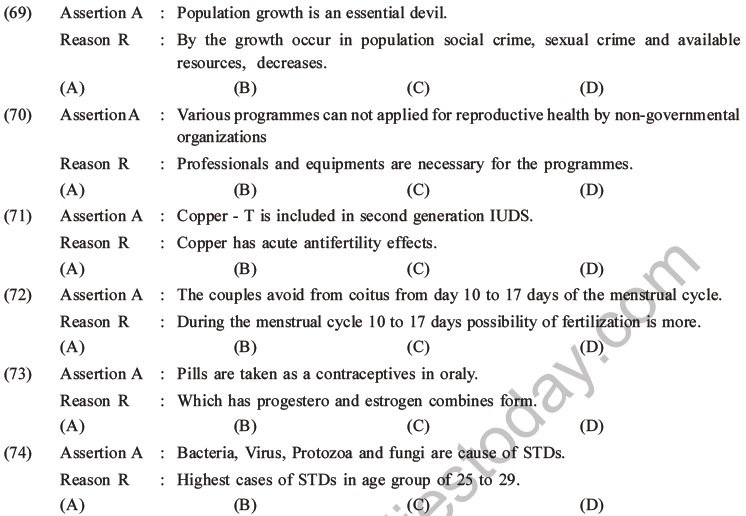 Neet Biology Reproductive Health Mcqs Set A Multiple Choice Questions 7251